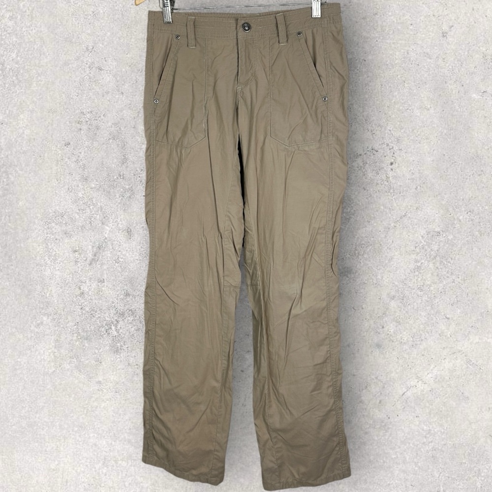 Kuhl Khaki Hiking Pants Womens Size 4 Regular Outdoors Activewear Beige Tan Pant